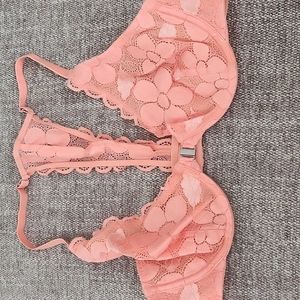 Aerie orange lace crossback bra